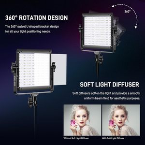 Luz de Video LED <span class=keywords><strong>GVM</strong></span> 800D de 40W, CRI95+ 3200K-5600K, Regulable, para Estudio/YouTube - Product Image 5