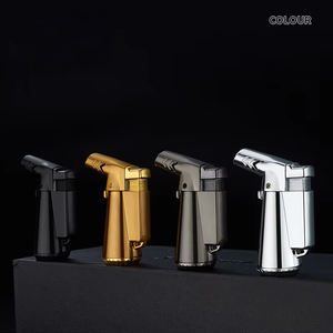 Le métal HB891-892 peut verrouiller le briquet à flamme bleue avec un petit pistolet de pulvérisation coupe-vent et gonflable Design moderne en gros - Product Image 5