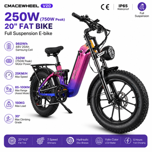 Vélo Électrique Tout-Terrain CMACEWHEEL V20 48V 20Ah avec Pneus Larges 20*4.0, Suspension Intégrale, Personnalisable avec Logo, Vente en Gros - Product Image 2