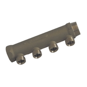 Collettore lineare a 4 vie da 1 1/4 pollici in rame per impianti idraulici - Product Image 1