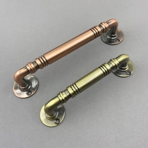 Hot ZINC Aluminum Retro External Installation Gold AC Cabinet <strong>Door</strong> Drawer Handle Room <strong>Door</strong> Hole Free Furniture Handle - Product Image 5