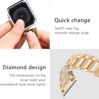 Bracelet de montre intelligent en acier inoxydable de luxe en gros pour montre 49 mm, boucle papillon, boucle sport confortable, design tendance