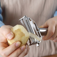 Éplucheur de carottes et de pommes de terre râpe en acier inoxydable de qualité alimentaire éplucheur multifonctionnel de fruits et légumes outil de cuisine 2 en 1
