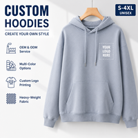 Sudadera con Capucha Unisex de Algodón y Poliéster de 300 g/m² de Alta Calidad al por Mayor, Sudadera Holgada Personalizable con Bordado