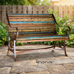 Industrial & Vintage Indian Iron <b>Metal</b> Outdoor Furniture Garden Patio Hospital Park Cheap Price <b>Bench</b> - Product Image 3