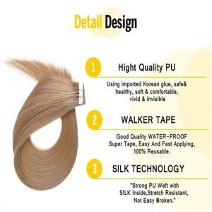 Extensiones de Cabello 100% Remy de Doble Trama, Extensiones de Cabello con Cinta Adhesiva Invisible, Extensiones de Cabello Humano con Cinta Adhesiva Remy de Doble Trama - Product Image 3