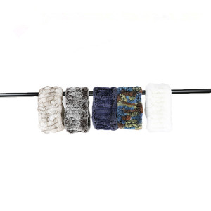 Cache-cou en <span class=keywords><strong>fourrure</strong></span> de lapin Rex véritable multicolore de haute qualité, chaud et élastique, pour femmes, vente en gros - Product Image 2