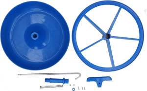 BT Gran Oferta Nuevo Comedero Automático de Plástico Azul 32x32cm para Cría de <span class=keywords><strong>Cerdos</strong></span> <span class=keywords><strong>con</strong></span> Gancho Fácil de Operar 1 Año de Garantía - Product Image 3