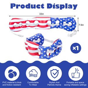 Offre Spéciale : Ensemble d'entraînement aquatique en PVC – Équipement de fitness aquatique, haltères gonflables, brassards flottants, ceinture de natation, bouée de traction - Product Image 2