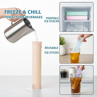 Nouveauté 2026 : Bâtonnets réutilisables pour glaçons et tiges de refroidissement pour bouteilles d'eau, pour refroidir la bière et les boissons, 10,82x2,16x2,16 pouces
