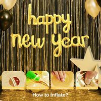 Vente en gros de ballons en feuille d'aluminium argentés et dorés de 21 pouces, kit pour la fête du Nouvel An, décorations pour la fête du Nouvel An