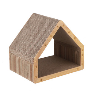 Griffoir vertical moderne pour <span class=keywords><strong>chat</strong></span> de type cabane, couleur imitation bois, vente en gros, jouets pour <span class=keywords><strong>chat</strong></span>, arbres <span class=keywords><strong>à</strong></span> <span class=keywords><strong>chat</strong></span> en plastique - Product Image 5