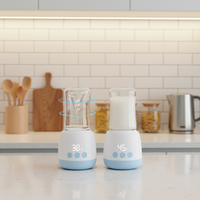 Mélangeur et chauffe-biberon rechargeable avec batterie au lithium intégrée, nouveau design, 4 réglages de température ajustables