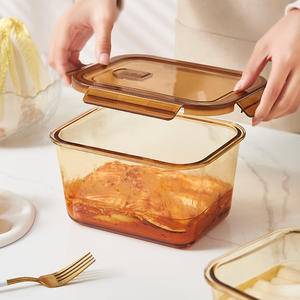 Boîte de conservation alimentaire rectangulaire premium avec couvercle à clip, compatible micro-ondes et réfrigérateur, idéale pour la préparation des repas et les boîtes à lunch - Product Image 2