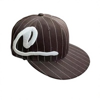 6-Panel Baseball Cap Hommes 3D Brodé Sports Snapback Striped Fitted Performance Character Party & Travel 100% Polyester