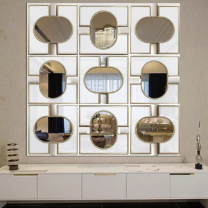 Luce nordica moderna personalizzata di lusso a combinazione francese <span class=keywords><strong>specchio</strong></span> decorativo da parete nuovo stile stile stile <span class=keywords><strong>specchio</strong></span> da parete sfondo - Product Image 3