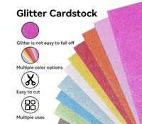 Hochwertiges Glitzerpapier 12x12 Zoll (30,5x30,5 cm) 300g/m² Materialpapier für Handarbeiten oder Kartenherstellung