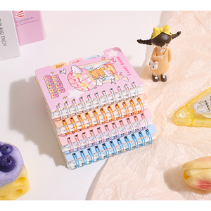 <span class=keywords><strong>2025</strong></span> tùy chỉnh A6 dễ thương màu sắc phim hoạt hình bánh mì gấu nhật ký Mini Con xoắn ốc máy tính xách tay với chỉ số - Product Image 4