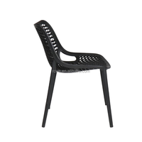 Chaise de salle à manger d'extérieur moderne, confortable, portable, en plastique polypropylène avec dossier en maille, vente en gros de chaises d'extérieur modernes à air comprimé