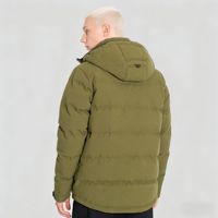 Veste d'hiver matelassée pour homme, à capuche, avec fermeture éclair, en nylon Oxford Ripstop, membrane respirante en TPU, résistante à l'eau, rembourrage en duvet de canard blanc, pour activités de plein air