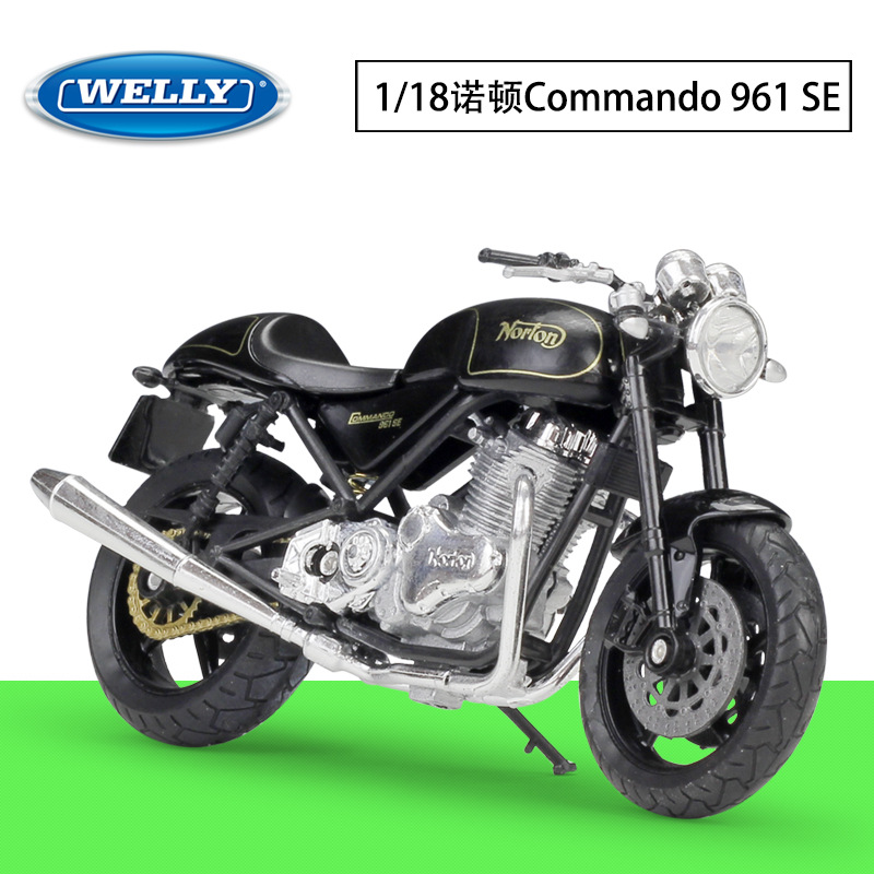 Welly 1/18 Diecast Toy Motorcycle Norton Commando 961 SE