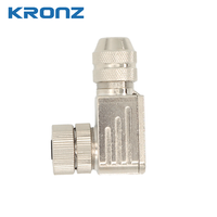 Connecteur circulaire en alliage KRONZ M12 à montage sur câble, à visser, IP67, à 3/4/5/8/12 broches, pour câblage sur site, avec codage A