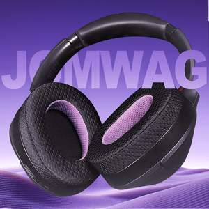 Coussinets d'oreille de remplacement en maille respirante Jomwag, mousse à mémoire de forme, simili cuir pour WH-1000XM2/MDR-1000X - Coussinets d'oreille confortables noir/violet - Product Image 6