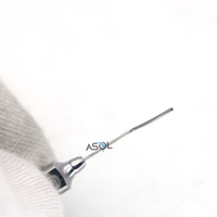 Spatule hydrodissectrice McIntyre 23G à pointe aplatie réutilisable, canule ophtalmique