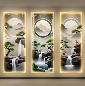 Arte de Parede em Cristal com Luz LED Elegante, Presente para Aniversário, Celebração de Nova Casa, Decoração Única 108 Caracteres - Product Image 3