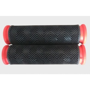 Poignées de guidon de vélo 22,2 mm noir et rouge pour VTT - Product Image 1