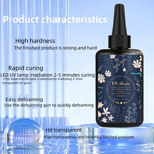 Precio al por mayor 1kg Resina UV de curado rápido y alta transparencia, bajo olor, fácil de usar, resina epoxi cristalina para la fabricación de joyas y manualidades. - Product Image 6