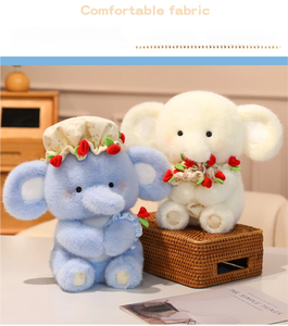 HECION Skin Friendly farcito adorabile Bouquet <span class=keywords><strong>di</strong></span> rose Baby Elephant compleanno san valentino regalo Plushie Doll - Product Image 4