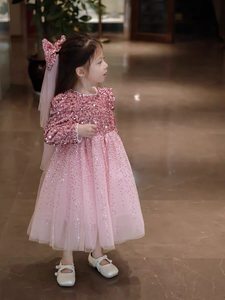 Vestido de Princesa de Malla <span class=keywords><strong>para</strong></span> Niñas, Forrado de Felpa <span class=keywords><strong>para</strong></span> Invierno, <span class=keywords><strong>Elegante</strong></span> con Lentejuelas y Cuentas, Estampado, <span class=keywords><strong>para</strong></span> Cumpleaños, Traje de <span class=keywords><strong>Año</strong></span> <span class=keywords><strong>Nuevo</strong></span> de Elsa <span class=keywords><strong>para</strong></span> Niñas Pequeñas - Product Image 5