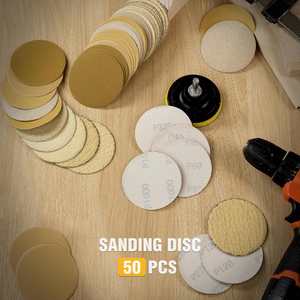 <strong>3</strong> Inch <strong>Hook</strong> <strong>Loop</strong> Sanding Discs for Orbital Sander 40-180 Grits Sandpaper for Woodworking &amp; Automotive Metal Stone Application - Product Image 4