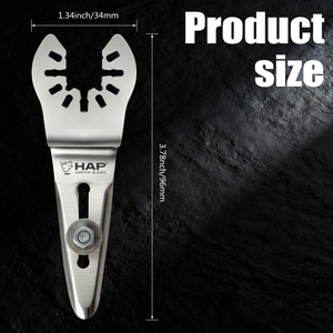 Accessoires pour outils <span class=keywords><strong>MultiMaster</strong></span>, lame de coupe droite en acier inoxydable avec butée de profondeur rigide, conception en Z pour des coupes nettes et lisses - Product Image 5