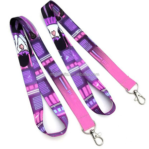 No Minimum Order Lanyard Personalized Polyester Lanyard Sublimation Neck Strap Lanyards With Logo Custom Disney Approval Factory