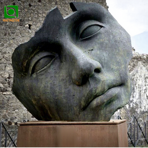 Statue <span class=keywords><strong>de</strong></span> <span class=keywords><strong>visage</strong></span> <span class=keywords><strong>d</strong></span>'<span class=keywords><strong>homme</strong></span> en bronze coulé Hengtong 2026, taille réelle, célèbre sculpture extérieure en cuivre - Product Image 1