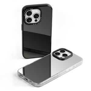 Bán buôn bạc phản ánh iPhone 16 Pro Max trường hợp với máy ảnh bảo vệ tái chế Gương điện thoại Cover quay lại - Product Image 2