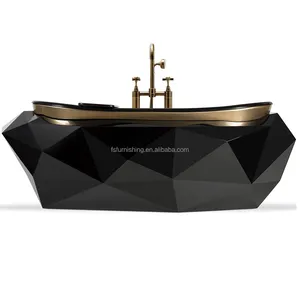 豪华定制浴室家具独特设计钻石形状浴缸Maison val设计当代浴缸套装