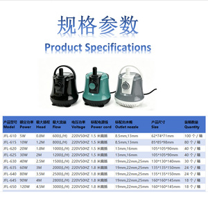 Bomba de Agua Sumergible Multiusos con Flujo Ajustable, Succión Inferior, Silenciosa, para Acuarios, Peceras, Jardines, Fuentes, OEM 1 - Product Image 6