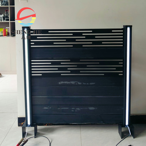 Cột hàng rào nhôm 70mmx70mmx300cm, tấm hàng rào nhôm cho tòa nhà, hàng rào nhôm có ray chữ T - Product Image 1