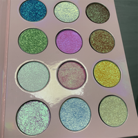 Palette de fards à paupières pressés OEM 15 couleurs, fards à paupières duo multichromes et monochromes, fards à paupières métalliques, palette de fards à paupières DIY