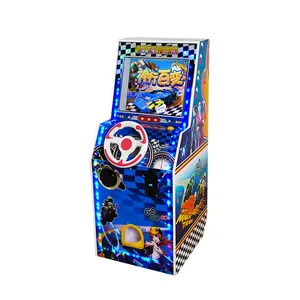 地上屋内ビデオゲームコンソール子供用コイン式レーシングマシンシミュレーションドライビングゲームキッズカーレーシングG