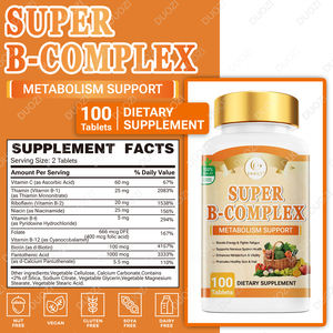 Tabletas de Vitamina Super B-Complex DUOZI - 100 Unidades, Aumento de Energía y Apoyo al Metabolismo, Veganas, Sin Gluten ni Nueces - Product Image 3