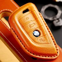 Étui de protection pour clé de voiture en cuir véritable fait main pour BMW E46 M5 M6 F20 3 GT3 GT5 1 3 5 Series