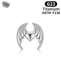 Anting-anting titanium F136 09mm berulir, cincin bibir, perhiasan, aksesori tindik ulir dalam, anting personalisasi, G23 Amethyst