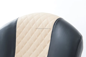 新しいデザインコンフォートレザー木製マカオ中古カジノチェアカジノポーカーチェア車輪付き - Product Image 5