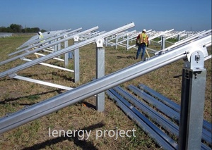 Structure de montage solaire <span class=keywords><strong>Poteau</strong></span> de percussion simple Ancrage de rail C Montage au sol de pieux de poinçonnage pour projet solaire au sol inégal - Product Image 4