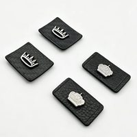 Etiqueta de Metal con Parche de Cuero PU Ecológico y Logotipo Personalizado para Bolsas, Etiquetas para Ropa, Accesorios de Prendas Cosidos, Venta al Por Mayor OEM