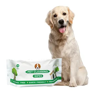OEM ODM Deodorizing Organic Cleaning Dog Bamboo Cleaning Cloths Pet Wipes 100% Biodegra